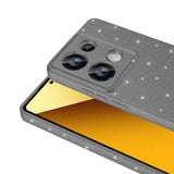 Xiaomi Redmi Note 13 Pro 4G Kılıf Kamera Korumalı Simli Lüks Zore Koton Kapak Turuncu