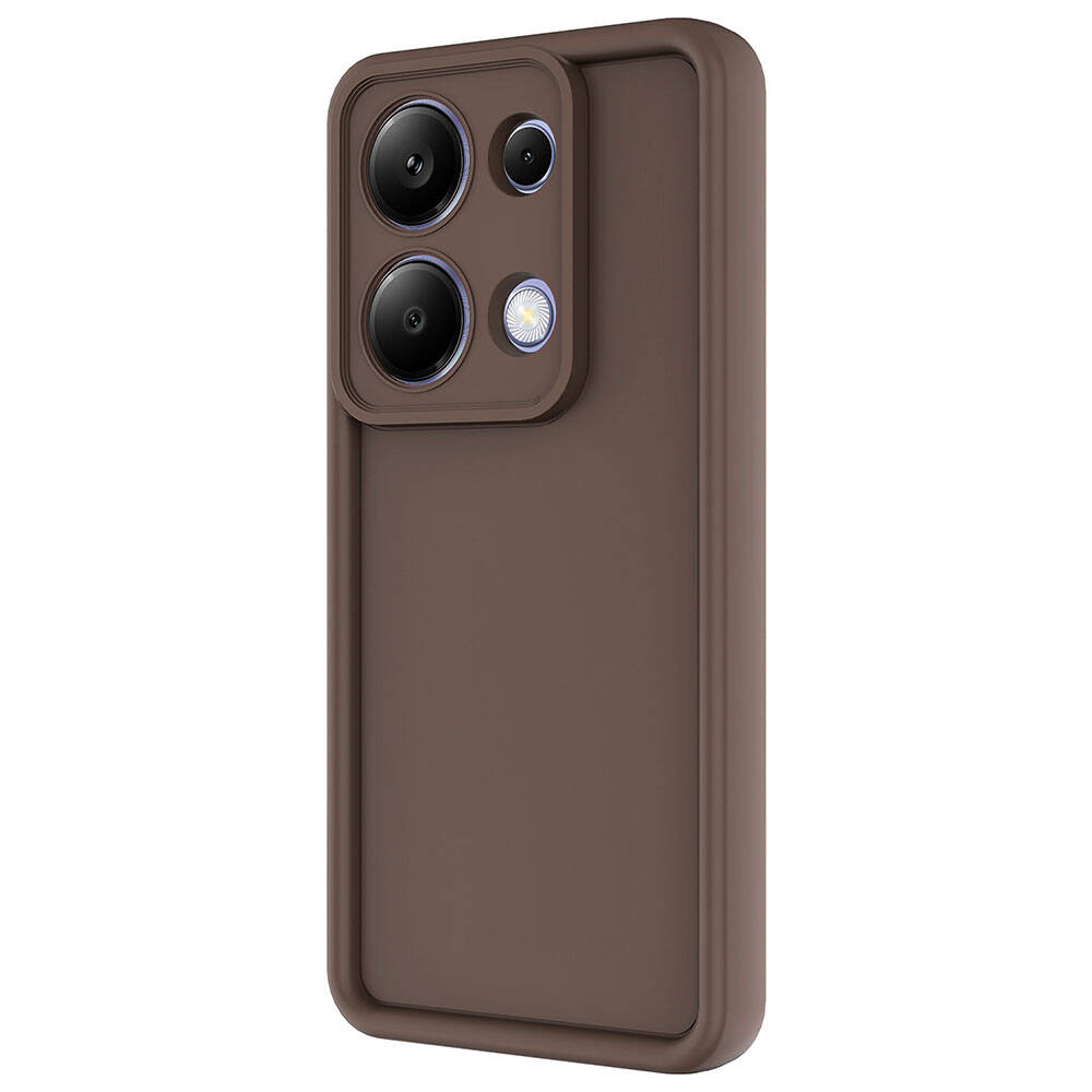 Xiaomi Redmi Note 13 Pro 4G Kılıf Kamera Korumalı Zore Ananas Kapak Kahverengi