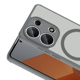 Xiaomi Redmi Note 13 Pro 4G Kılıf M-safe Şarj Özellikli Zore Babet Kapak Gri