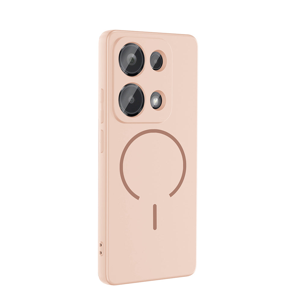 Xiaomi Redmi Note 13 Pro 4G Kılıf M-safe Şarj Özellikli Zore Meta Kapak Titanyum-Gri