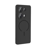 Xiaomi Redmi Note 13 Pro 4G Kılıf M-safe Şarj Özellikli Zore Meta Kapak Titanyum-Gri