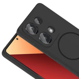 Xiaomi Redmi Note 13 Pro 4G Kılıf M-safe Şarj Özellikli Zore Meta Kapak Titanyum-Gri
