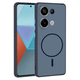 Xiaomi Redmi Note 13 Pro 4G Kılıf M-safe Şarj Özellikli Zore Tea Kapak Lacivert