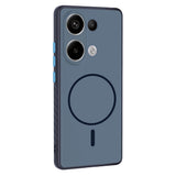 Xiaomi Redmi Note 13 Pro 4G Kılıf M-safe Şarj Özellikli Zore Tea Kapak Lacivert