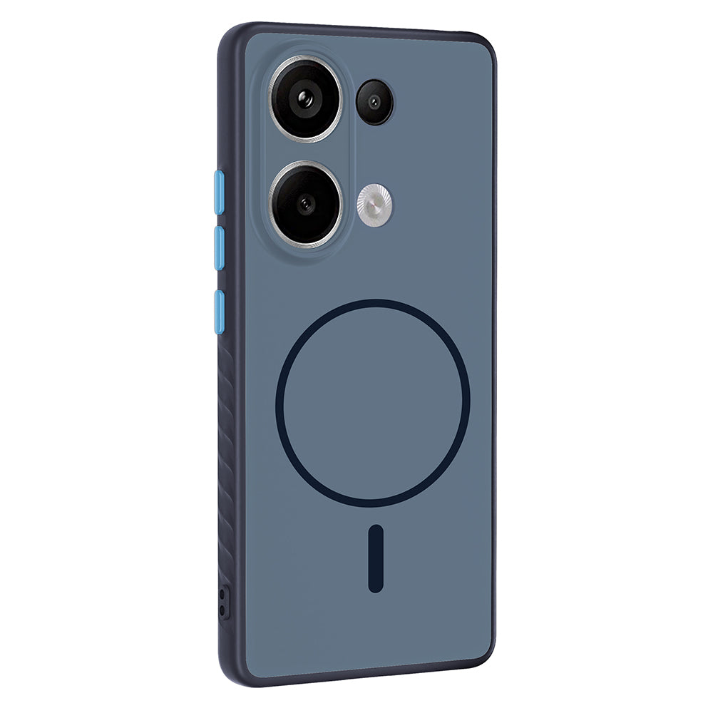 Xiaomi Redmi Note 13 Pro 4G Kılıf M-safe Şarj Özellikli Zore Tea Kapak Lacivert