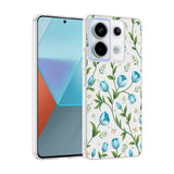 Xiaomi Redmi Note 13 Pro 5G Kılıf Kamera Korumalı Desenli Zore Klip Kapak Mavi Lale