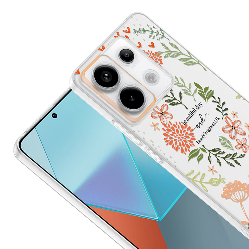 Xiaomi Redmi Note 13 Pro 5G Kılıf Kamera Korumalı Desenli Zore Klip Kapak Beautiful