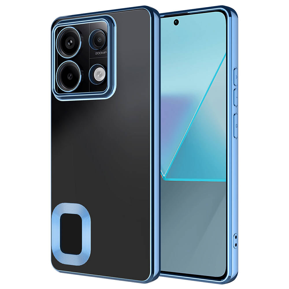 Xiaomi Redmi Note 13 Pro 5G Kılıf Kamera Korumalı Logo Gösteren Zore Omega Kapak Lila