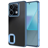 Xiaomi Redmi Note 13 Pro 5G Kılıf Kamera Korumalı Logo Gösteren Zore Omega Kapak Lacivert