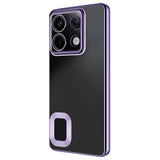 Xiaomi Redmi Note 13 Pro 5G Kılıf Kamera Korumalı Logo Gösteren Zore Omega Kapak Lila