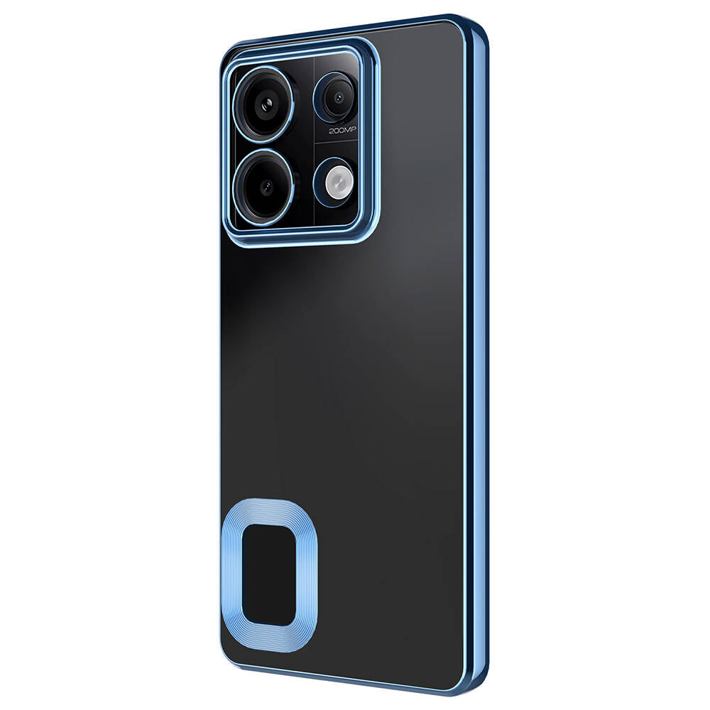 Xiaomi Redmi Note 13 Pro 5G Kılıf Kamera Korumalı Logo Gösteren Zore Omega Kapak Gümüş