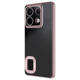 Xiaomi Redmi Note 13 Pro 5G Kılıf Kamera Korumalı Logo Gösteren Zore Omega Kapak Rose Gold