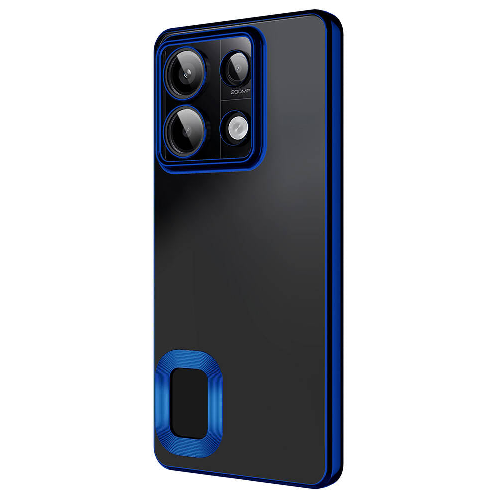 Xiaomi Redmi Note 13 Pro 5G Kılıf Kamera Korumalı Logo Gösteren Zore Omega Kapak Derin Mor
