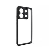 Xiaomi Redmi Note 13 Pro 5G Kılıf Kamera Korumalı Şeffaf Arka Yüzey Zore New Roll Kapak Siyah