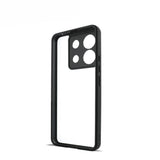 Xiaomi Redmi Note 13 Pro 5G Kılıf Kamera Korumalı Şeffaf Arka Yüzey Zore New Roll Kapak Siyah