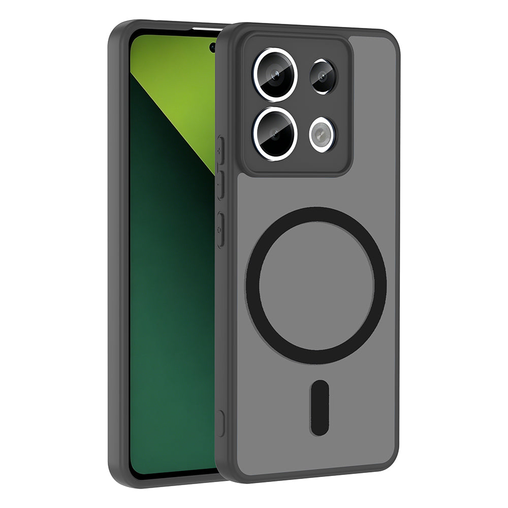 Xiaomi Redmi Note 13 Pro 5G Kılıf M-safe Şarj Özellikli Zore Babet Kapak Siyah