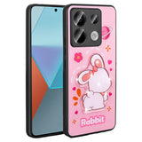 Xiaomi Redmi Note 13 Pro 5G Kılıf Parlayan Kabartmalı İkonik Figürlü Zore Amas Silikon Kapak Pembe