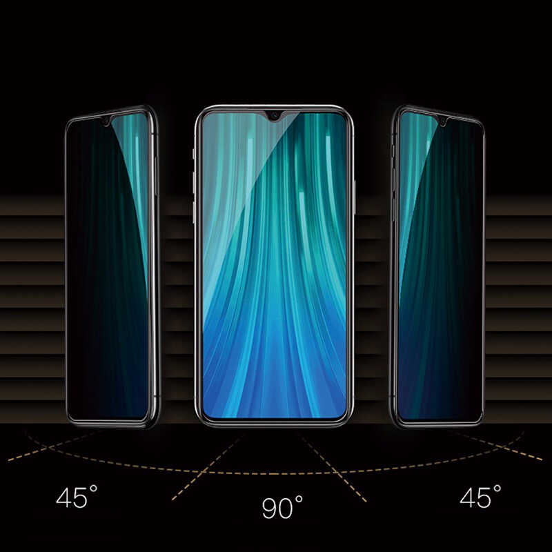 Xiaomi Redmi Note 13 Pro 5G Zore New 5D Privacy Temperli Ekran Koruyucu Siyah