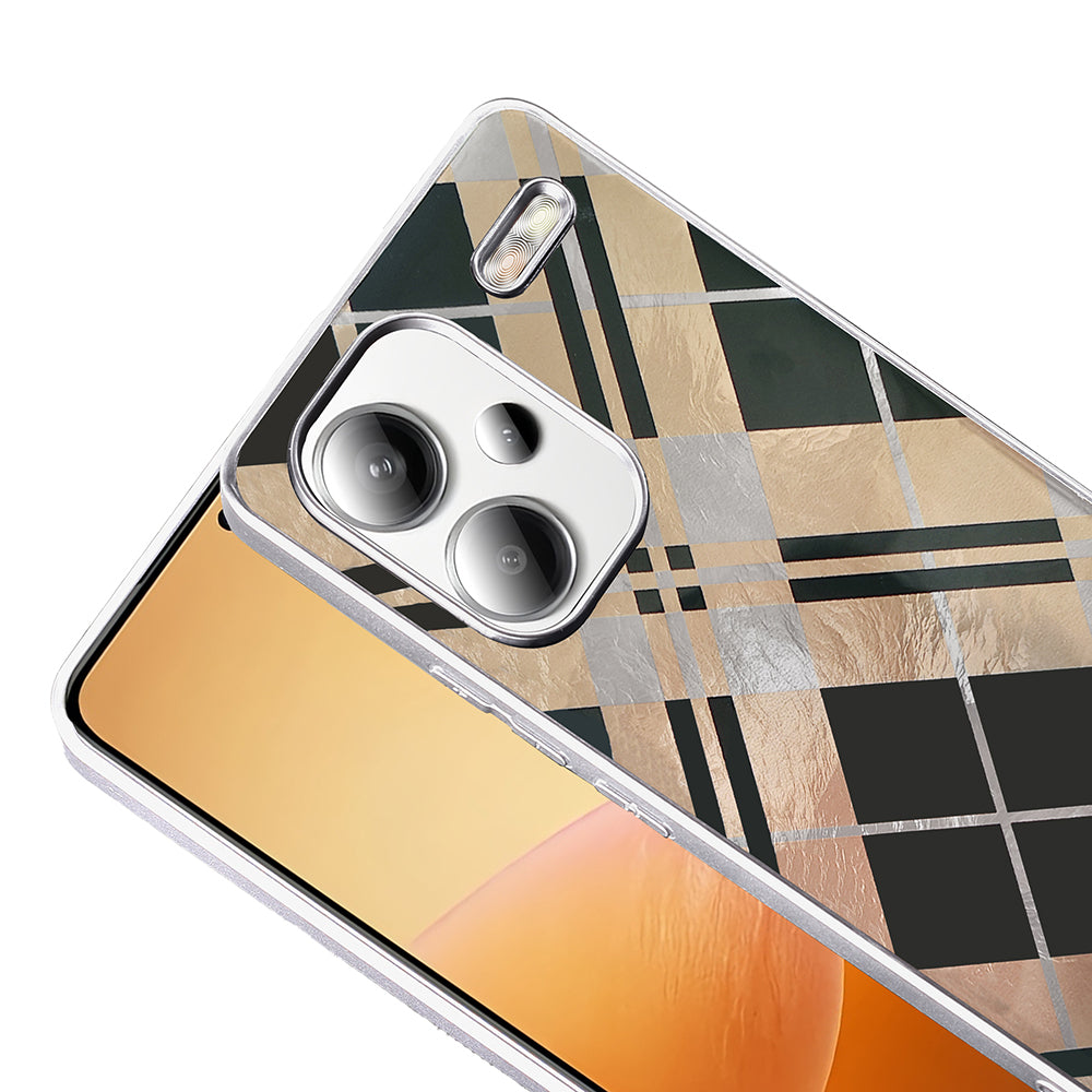 Xiaomi Redmi Note 13 Pro Plus 5G Kılıf Desenli Zore Mep Kapak Gri Leopar
