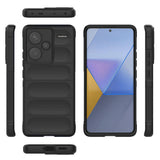 Xiaomi Redmi Note 13 Pro Plus 5G Kılıf Esnek TPU Oyuklu Arka Yüzey Tasarımlı Zore Etnik Silikon Kapak Siyah