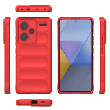 Xiaomi Redmi Note 13 Pro Plus 5G Kılıf Esnek TPU Oyuklu Arka Yüzey Tasarımlı Zore Etnik Silikon Kapak Kırmızı