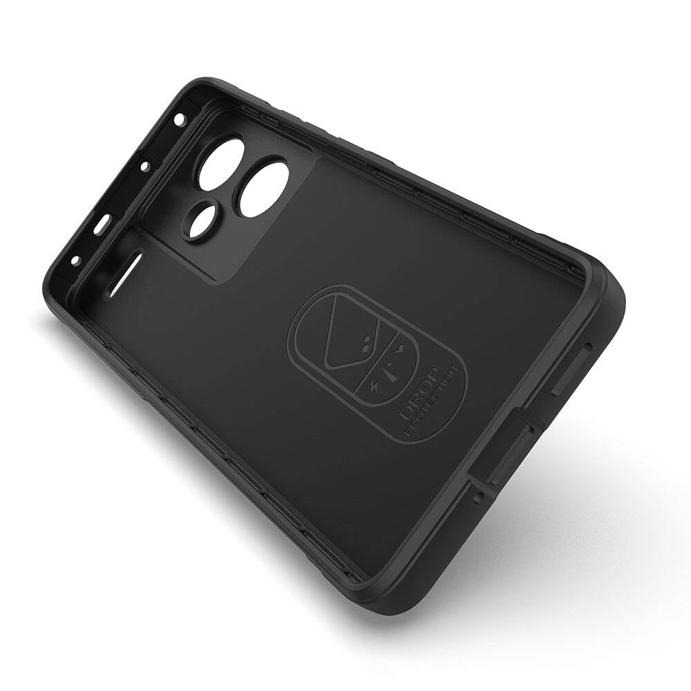 Xiaomi Redmi Note 13 Pro Plus 5G Kılıf Esnek TPU Oyuklu Arka Yüzey Tasarımlı Zore Etnik Silikon Kapak Siyah