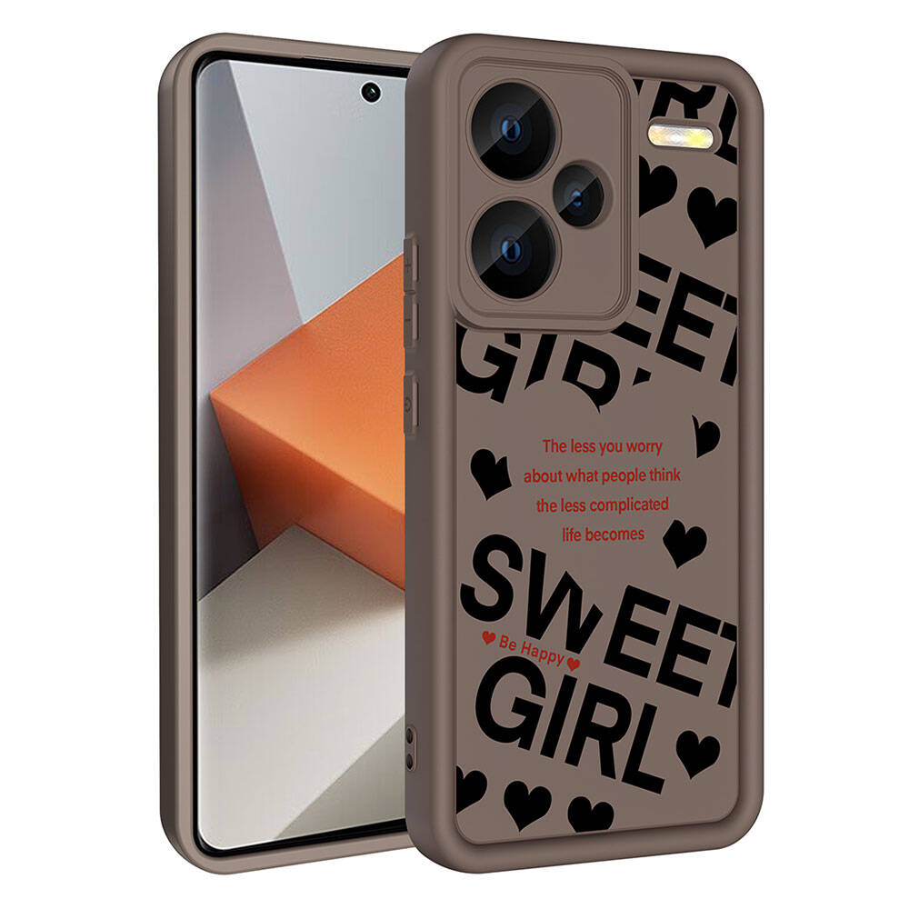 Xiaomi Redmi Note 13 Pro Plus 5G Kılıf Kamera Korumalı Baskılı Arka Yüzey Zore Klas Kapak Siyah