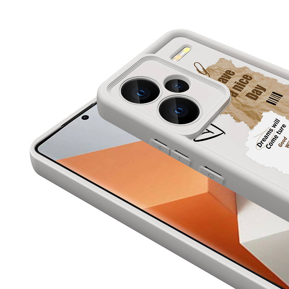 Xiaomi Redmi Note 13 Pro Plus 5G Kılıf Kamera Korumalı Baskılı Arka Yüzey Zore Klas Kapak Siyah