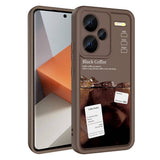Xiaomi Redmi Note 13 Pro Plus 5G Kılıf Kamera Korumalı Baskılı Arka Yüzey Zore Klas Kapak Koyu Kahve