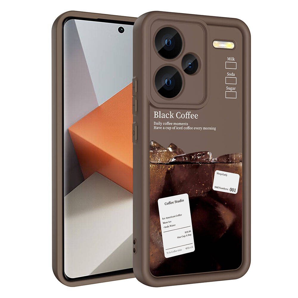 Xiaomi Redmi Note 13 Pro Plus 5G Kılıf Kamera Korumalı Baskılı Arka Yüzey Zore Klas Kapak Siyah