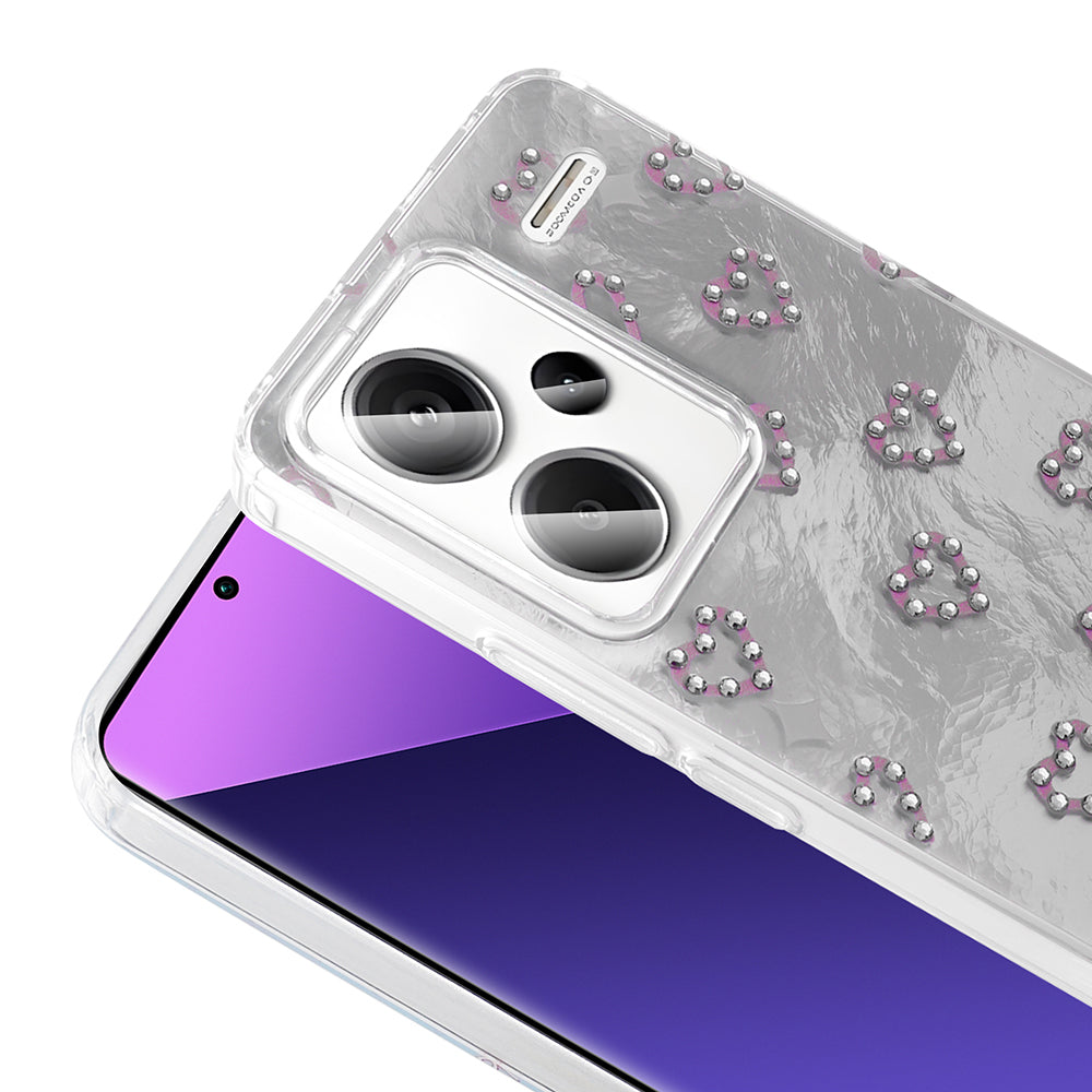 Xiaomi Redmi Note 13 Pro Plus 5G Kılıf Kamera Korumalı Figürlü Zore Ponti Silikon Kapak Beyaz
