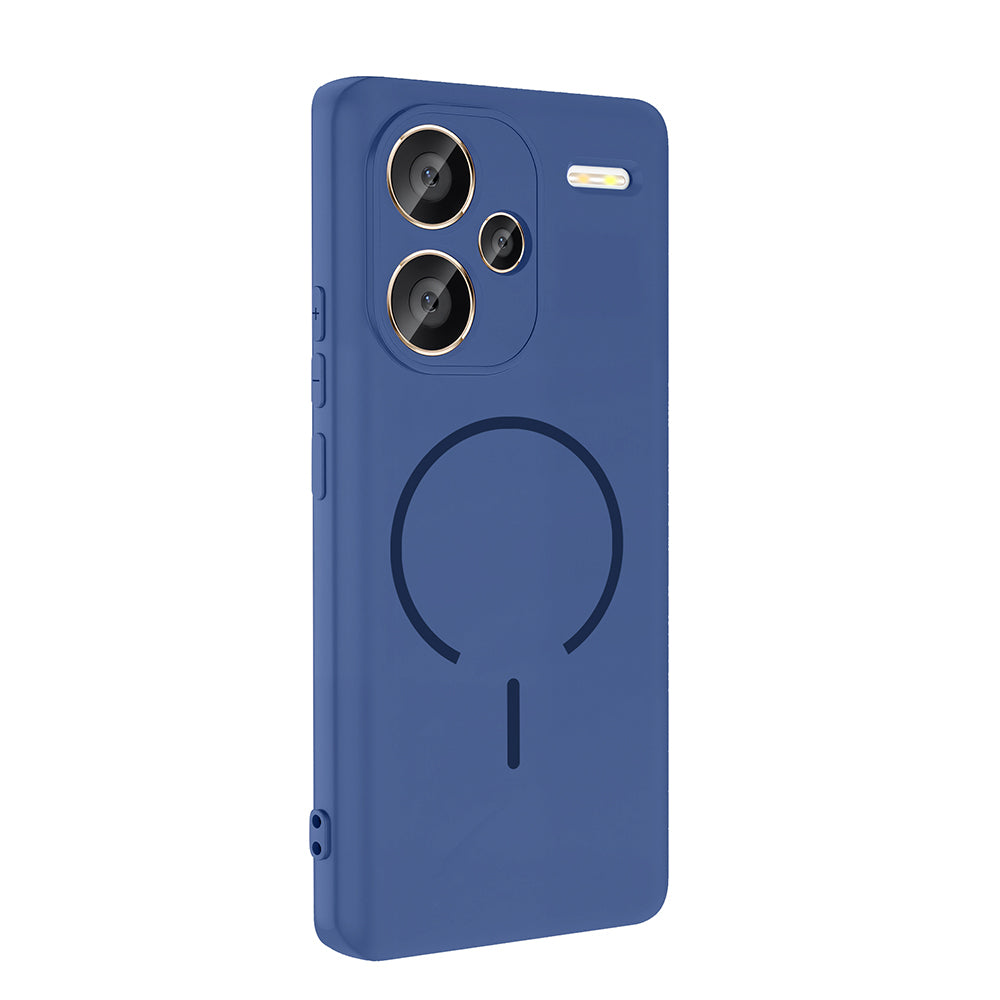 Xiaomi Redmi Note 13 Pro Plus 5G Kılıf M-safe Şarj Özellikli Zore Meta Kapak Rose Pembe