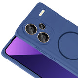 Xiaomi Redmi Note 13 Pro Plus 5G Kılıf M-safe Şarj Özellikli Zore Meta Kapak Siyah