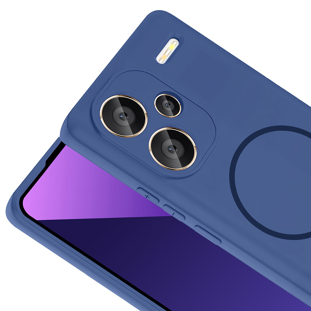 Xiaomi Redmi Note 13 Pro Plus 5G Kılıf M-safe Şarj Özellikli Zore Meta Kapak Kahverengi