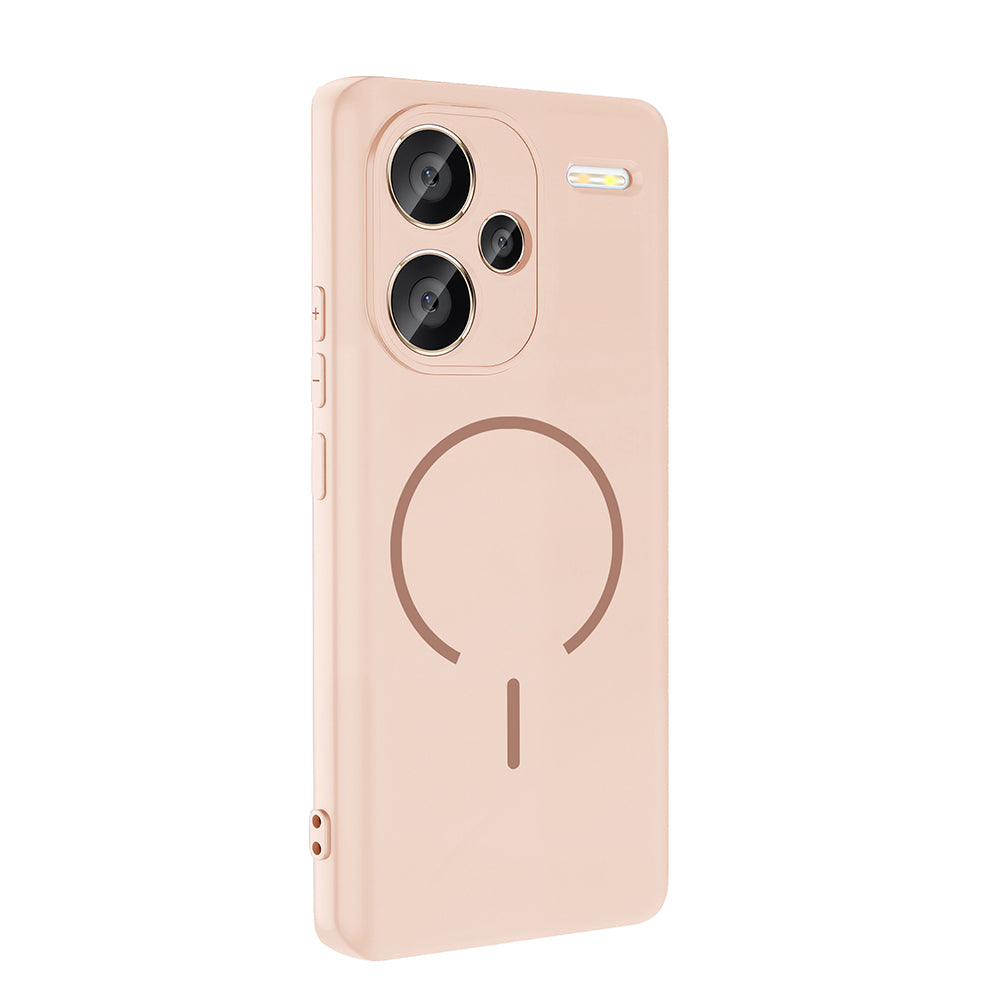 Xiaomi Redmi Note 13 Pro Plus 5G Kılıf M-safe Şarj Özellikli Zore Meta Kapak Lacivert