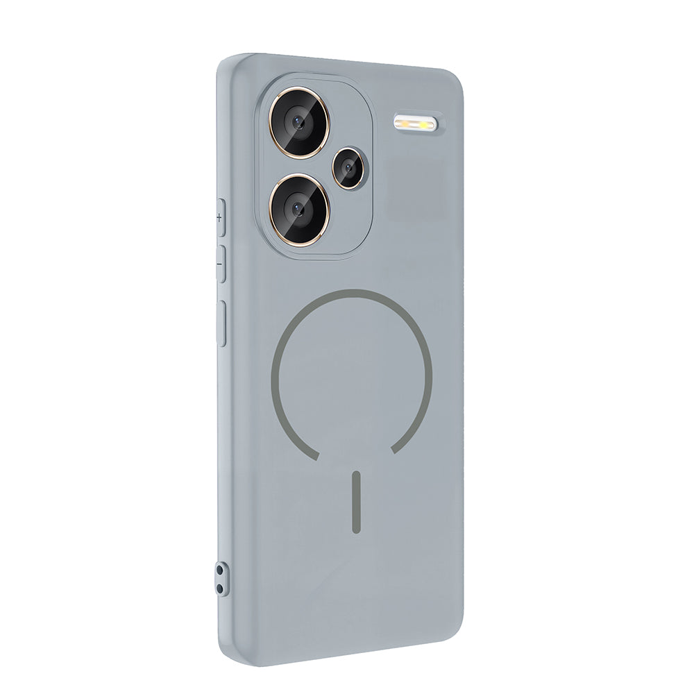 Xiaomi Redmi Note 13 Pro Plus 5G Kılıf M-safe Şarj Özellikli Zore Meta Kapak Siyah