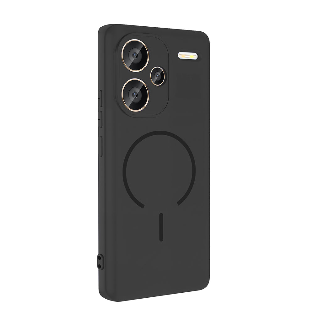 Xiaomi Redmi Note 13 Pro Plus 5G Kılıf M-safe Şarj Özellikli Zore Meta Kapak Rose Pembe