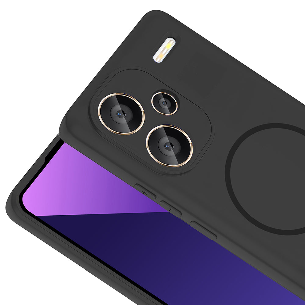 Xiaomi Redmi Note 13 Pro Plus 5G Kılıf M-safe Şarj Özellikli Zore Meta Kapak Rose Pembe