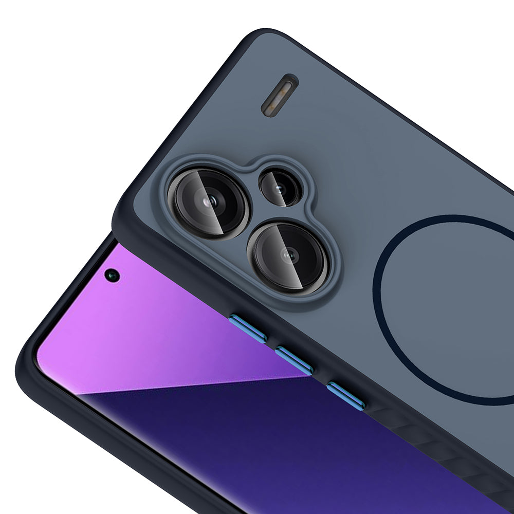 Xiaomi Redmi Note 13 Pro Plus 5G Kılıf M-safe Şarj Özellikli Zore Tea Kapak Gold