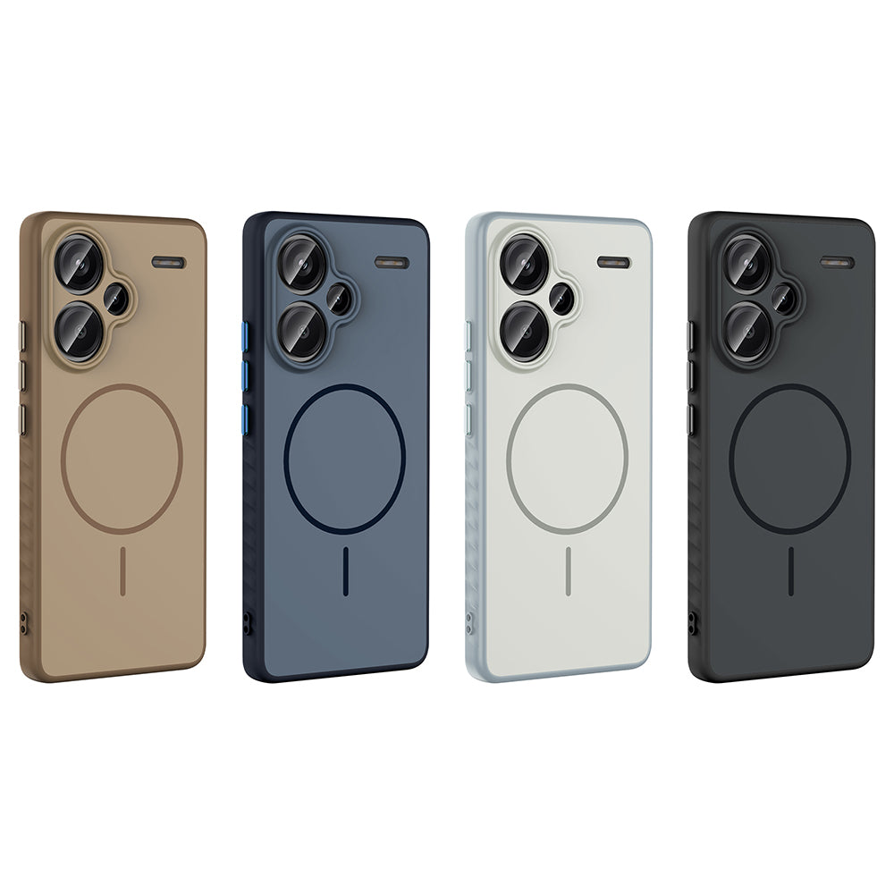 Xiaomi Redmi Note 13 Pro Plus 5G Kılıf M-safe Şarj Özellikli Zore Tea Kapak Gold