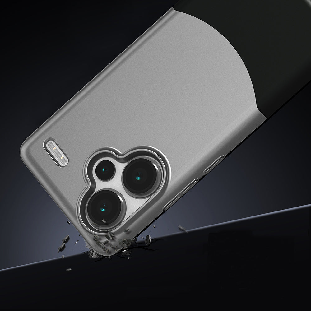 Xiaomi Redmi Note 13 Pro Plus 5G Kılıf Mıknatıslı Zore Duble Kapak Gri