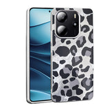 Xiaomi Redmi Note 14 4G Kılıf Desenli Zore Mep Kapak Gri Leopar