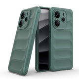 Xiaomi Redmi Note 14 4G Kılıf Esnek TPU Oyuklu Arka Yüzey Tasarımlı Zore Etnik Silikon Kapak Siyah