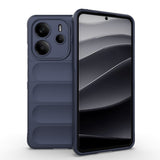 Xiaomi Redmi Note 14 4G Kılıf Esnek TPU Oyuklu Arka Yüzey Tasarımlı Zore Etnik Silikon Kapak Lacivert