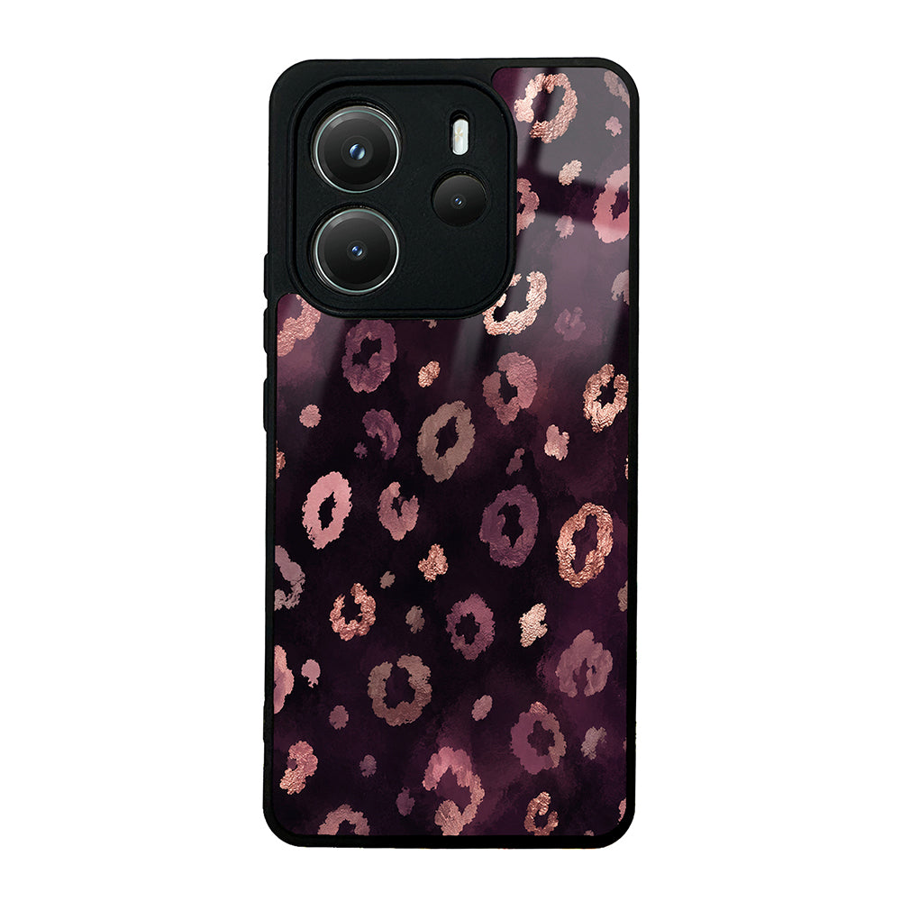 Xiaomi Redmi Note 14 4G Kılıf Kamera Korumalı Desenli Zore Lusi Kapak Pembe Leopar