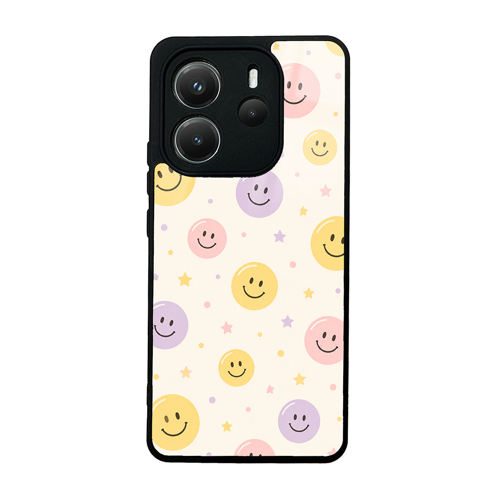 Xiaomi Redmi Note 14 4G Kılıf Kamera Korumalı Desenli Zore Lusi Kapak Gold Fiyonk
