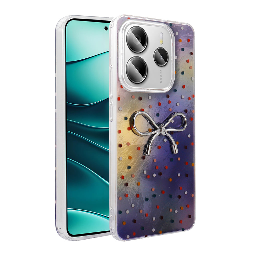 Xiaomi Redmi Note 14 4G Kılıf Kamera Korumalı Figürlü Zore Ponti Silikon Kapak Açık Pembe