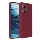 Xiaomi Redmi Note 14 4G Kılıf Kamera Korumalı Kartlık Hazneli Zore Vitra Kapak Kahverengi