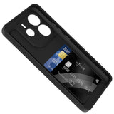 Xiaomi Redmi Note 14 4G Kılıf Kamera Korumalı Kartlık Hazneli Zore Vitra Kapak Kahverengi