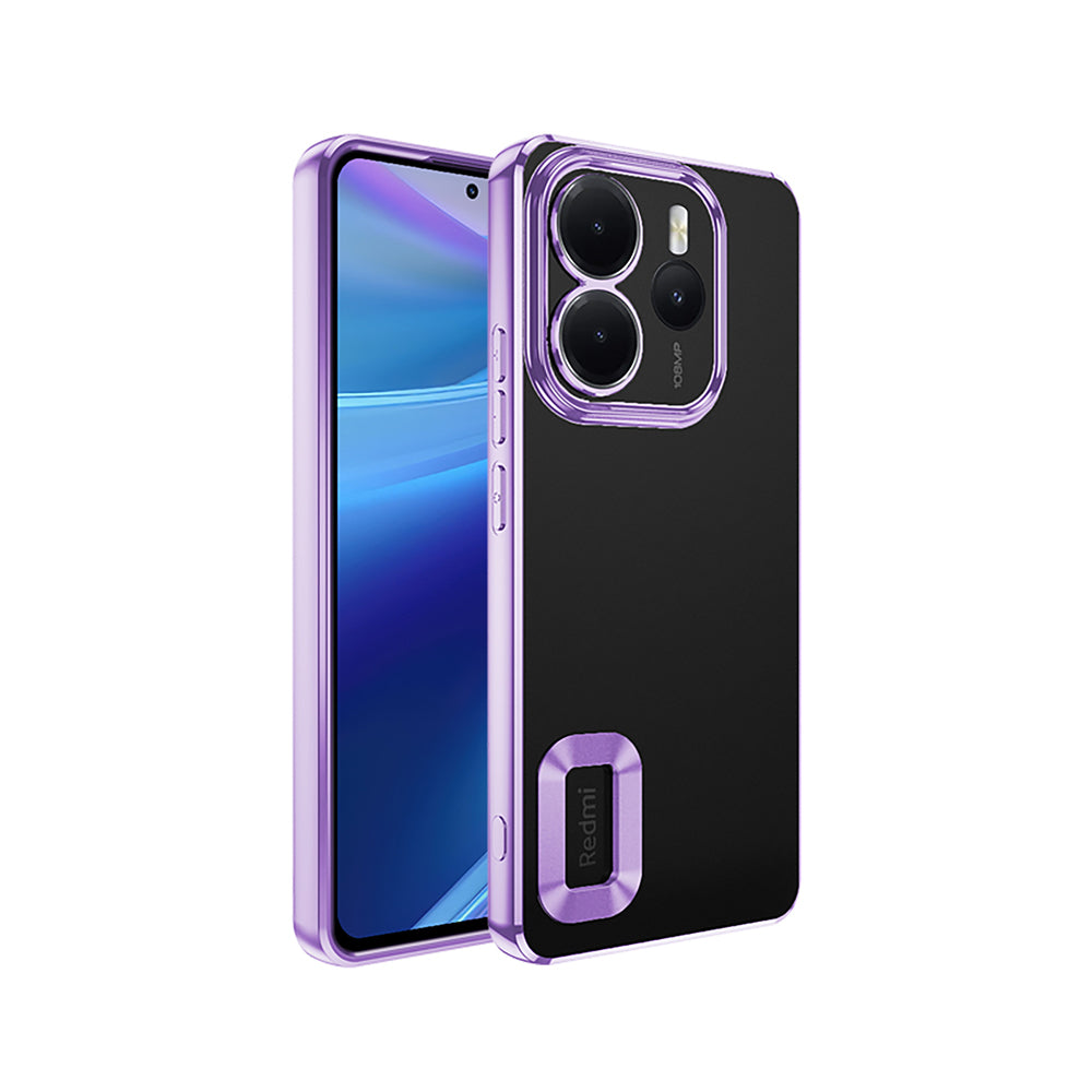 Xiaomi Redmi Note 14 4G Kılıf Kamera Korumalı Logo Gösteren Zore Omega Kapak Gold